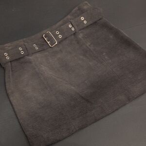 Ralph Lauren Vintage Corduroy Gray Pencil Mini Skirt Casual